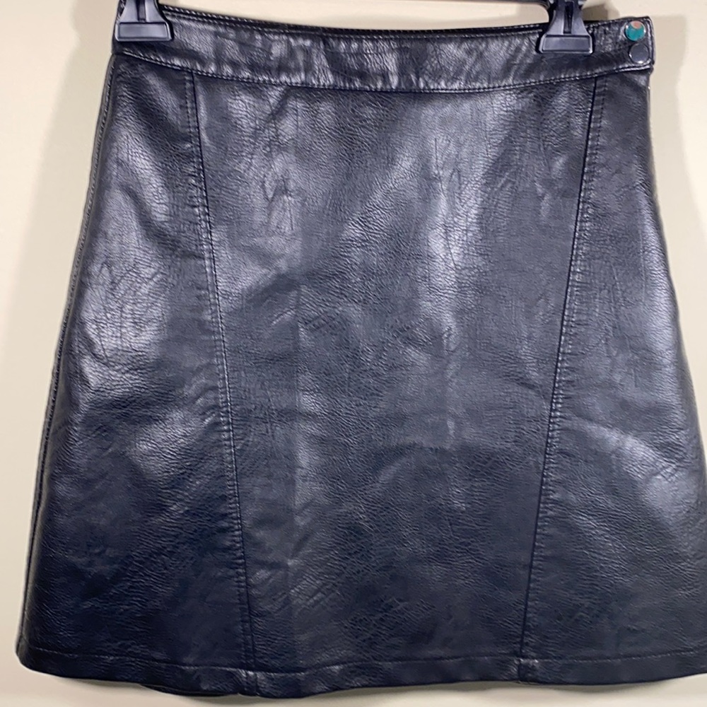 Pre loved Zara Basic black leather shirt. Size XS